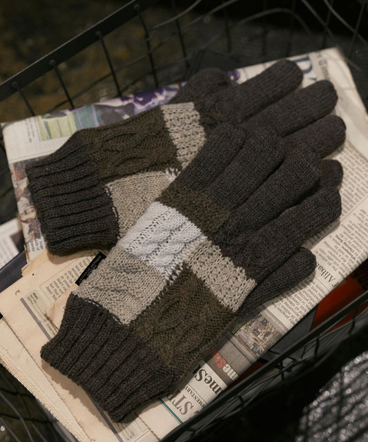 ＜MEN＞【タッチパネル対応】クレイジーパターン手袋（KHM-3015）