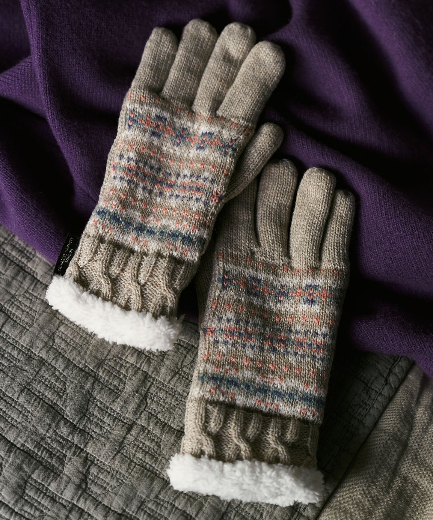 ＜WOMEN＞ノルディック柄 手袋（KHW-2530245）