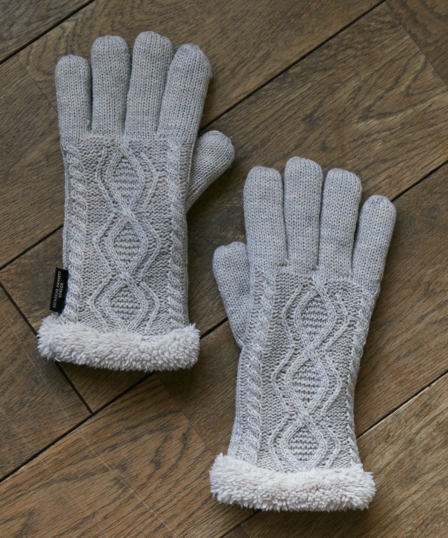 ＜WOMEN＞アラン柄 手袋（KHW-240945）