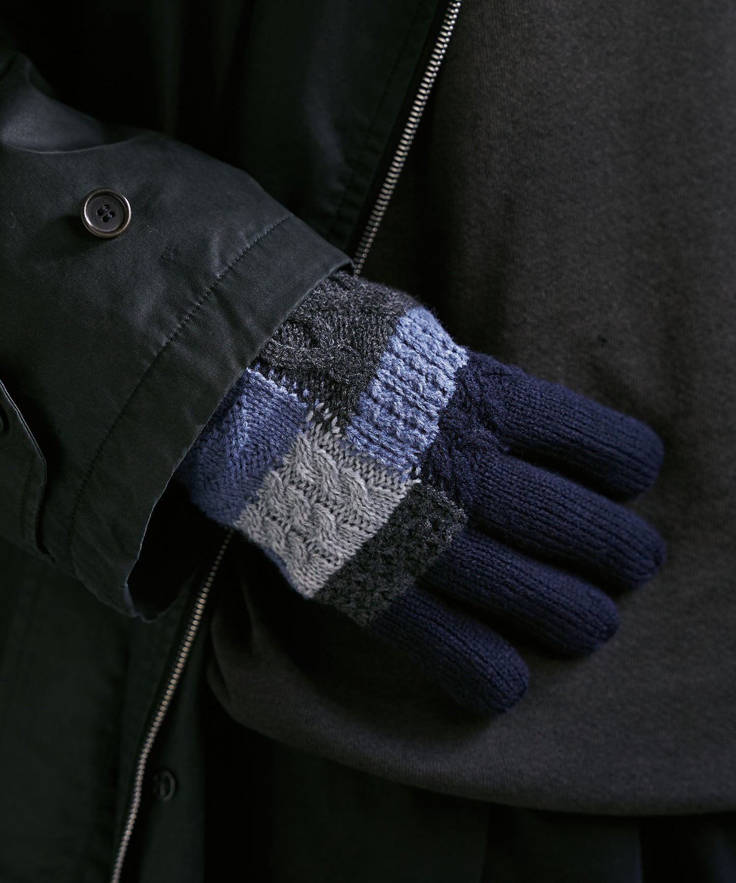 ＜MEN＞【タッチパネル対応】クレイジーパターン手袋（KHM-3015）