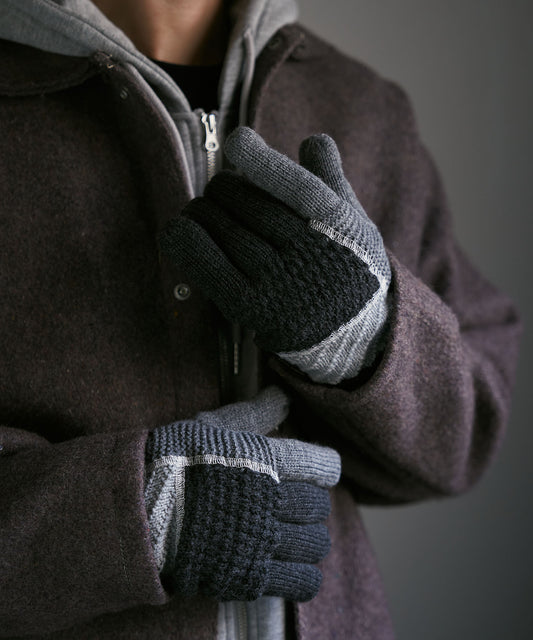 ＜MEN＞【タッチパネル対応】クレイジーパターン手袋（KHM-3025）