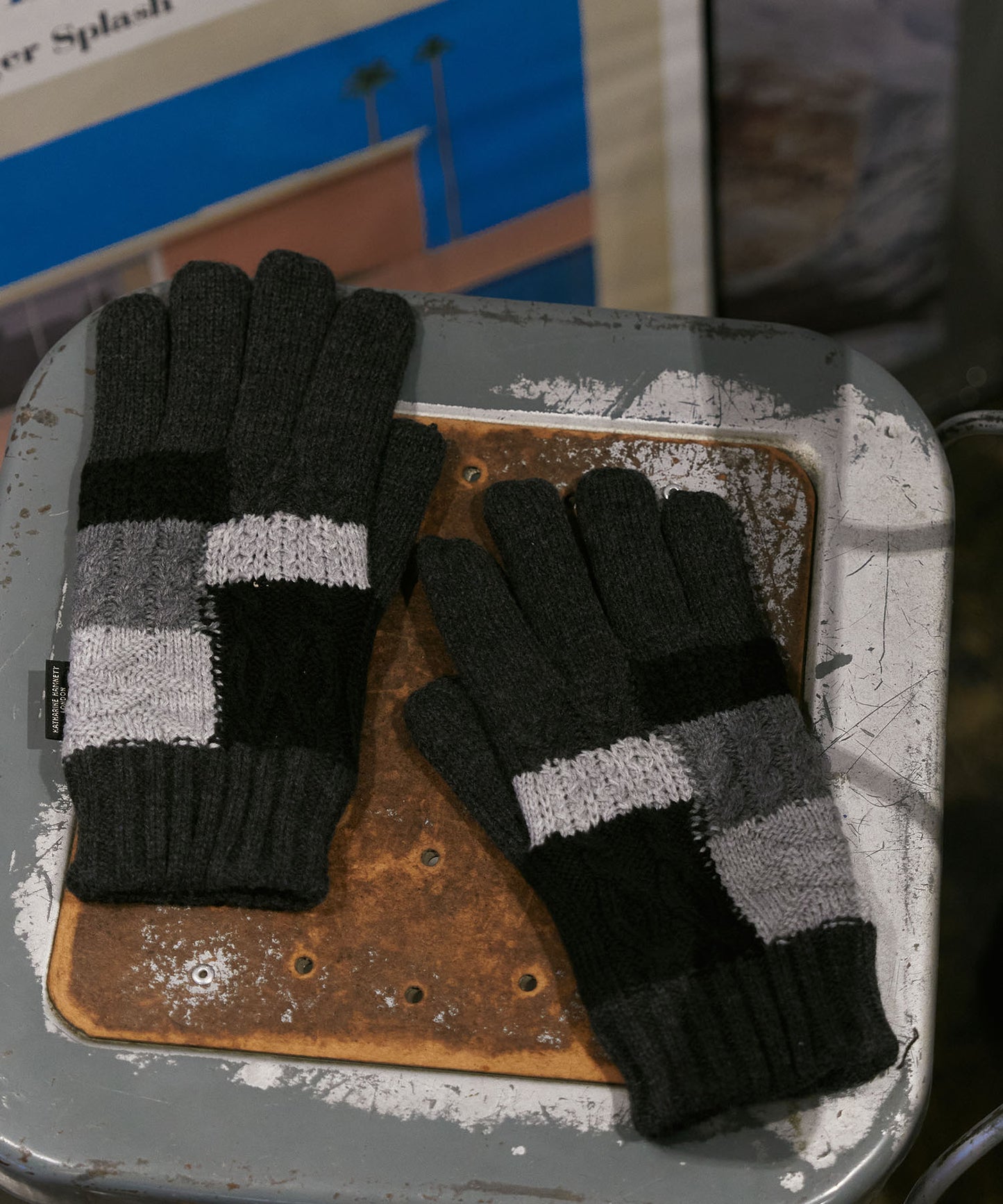 ＜MEN＞【タッチパネル対応】クレイジーパターン手袋（KHM-3015）