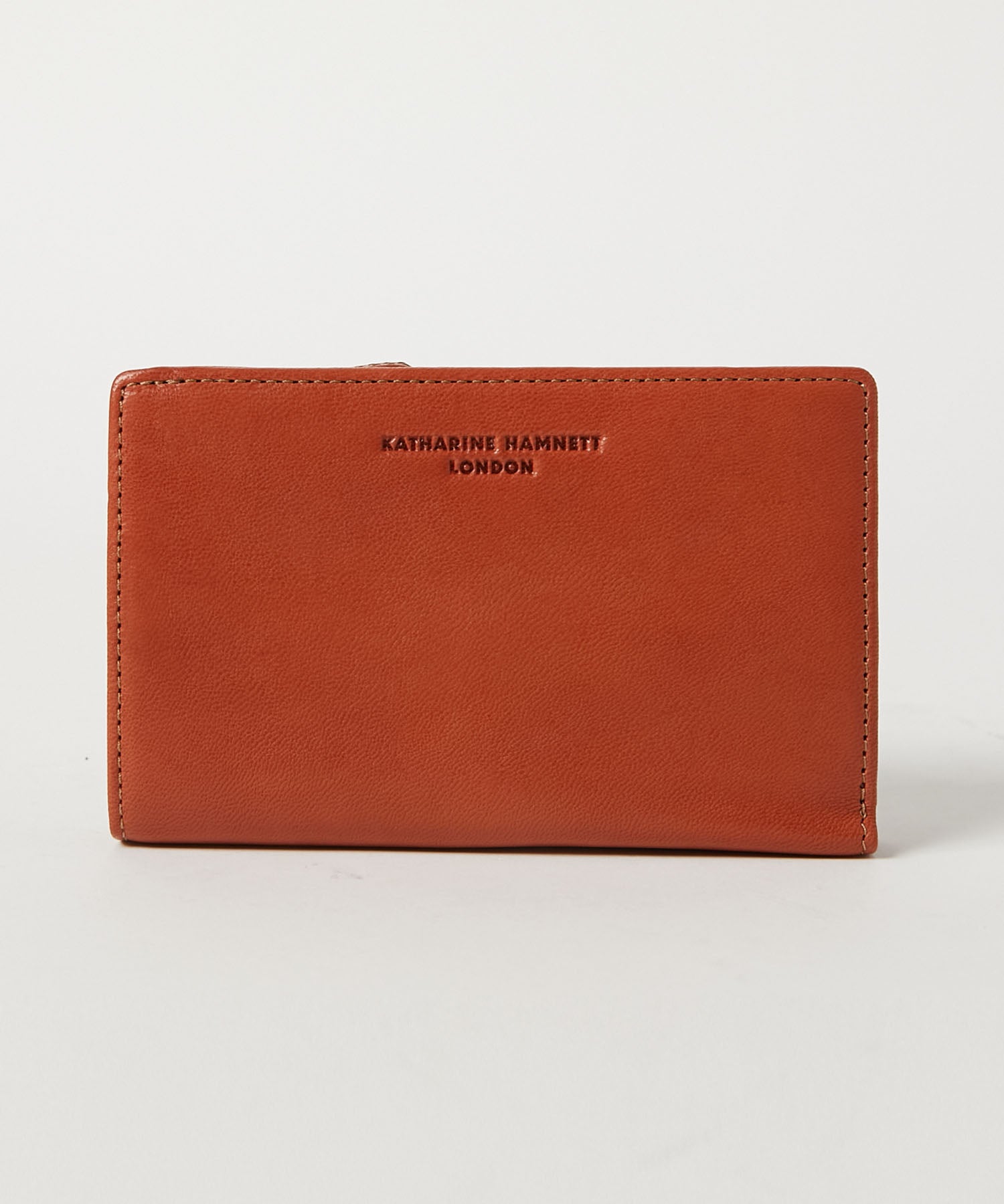 KATHARINE HAMNETT LONDON】BUMP L字ファスナー二つ折りミドル