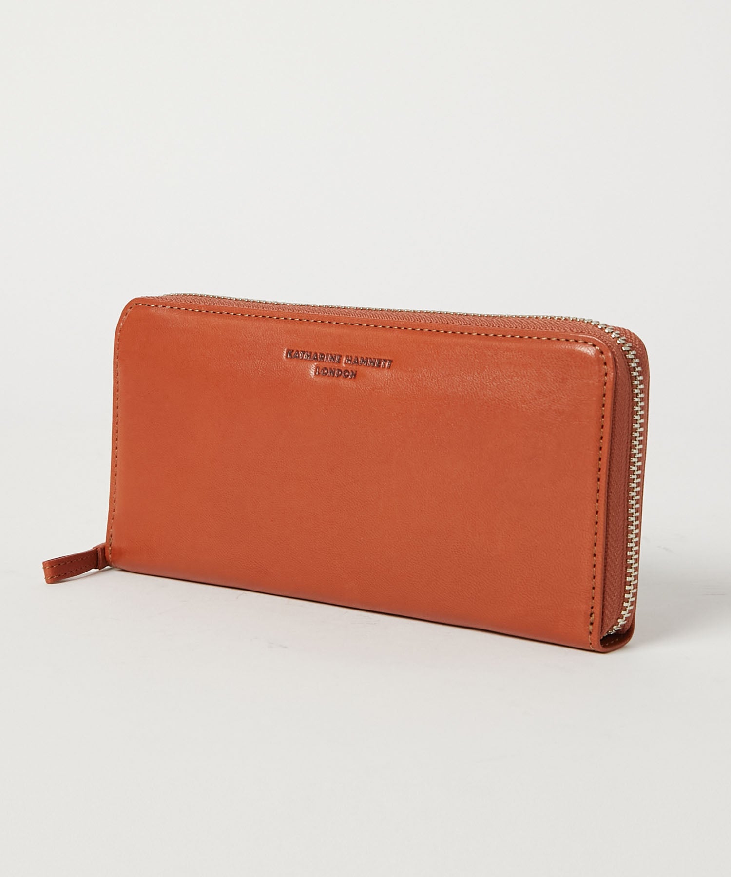 KATHARINE HAMNETT LONDON】BUMP ラウンドファスナー長財布（490-52306）