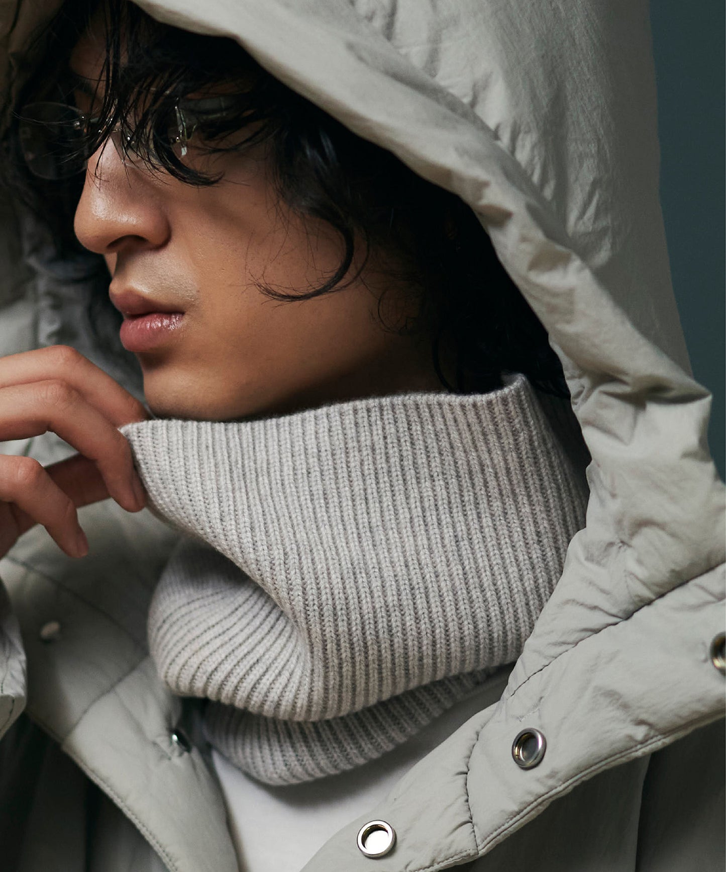 ＜UNISEX＞カシミア混ウール ネックウォーマー