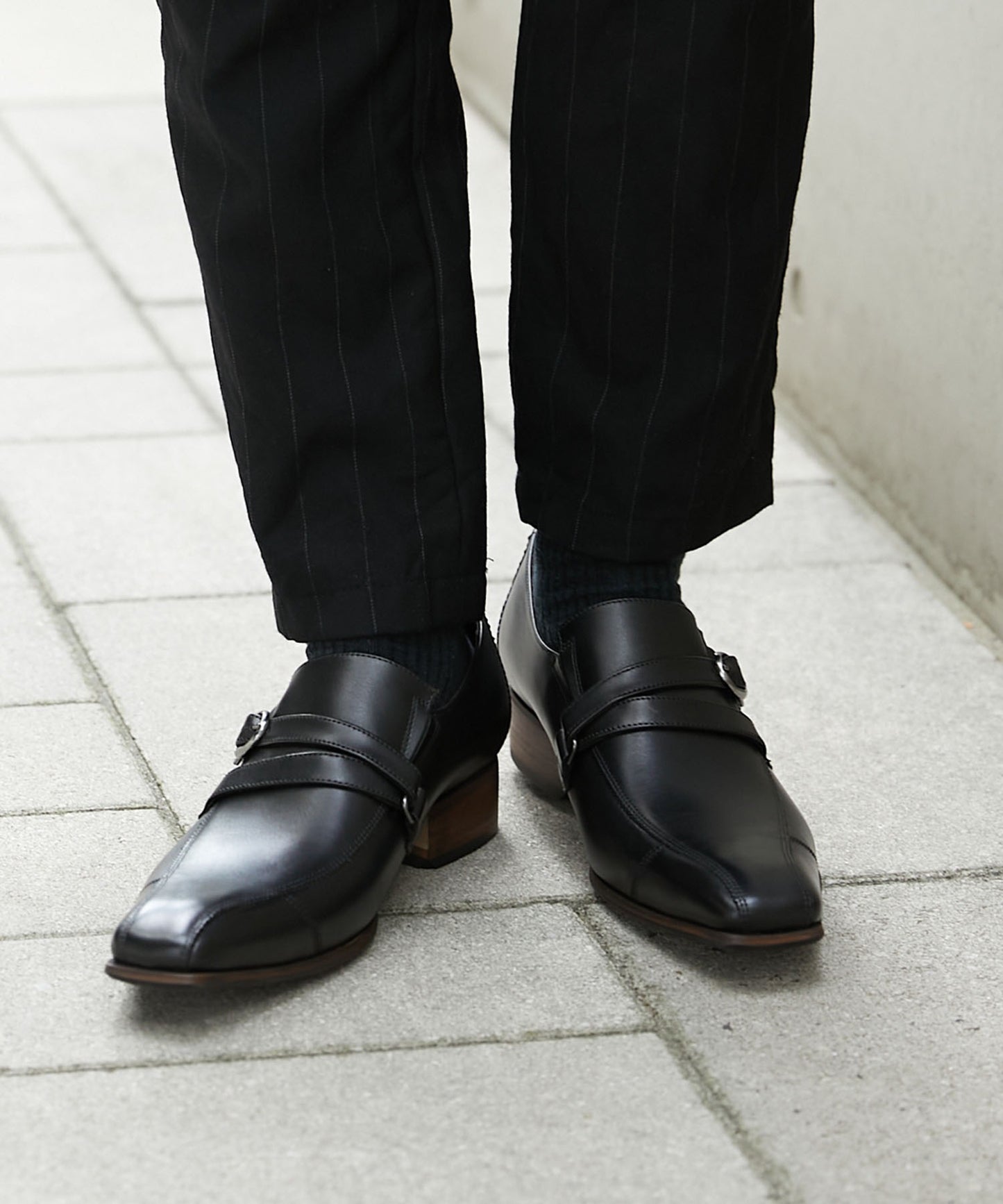 ＜MEN＞ ロングノーズ ベルトドレスシューズ